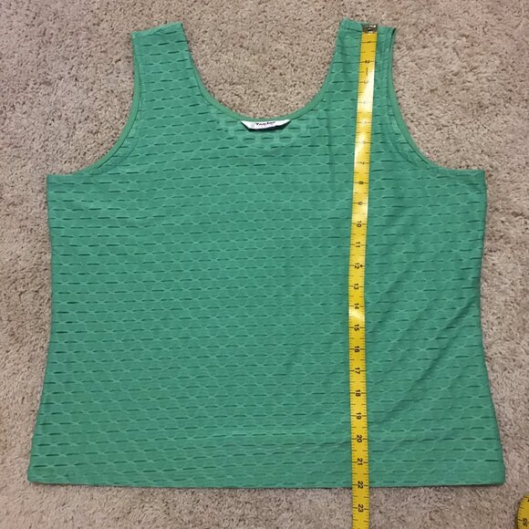 Vintage Sea Green Two Layer Scale Texture Tank Top - Picture 13 of 13